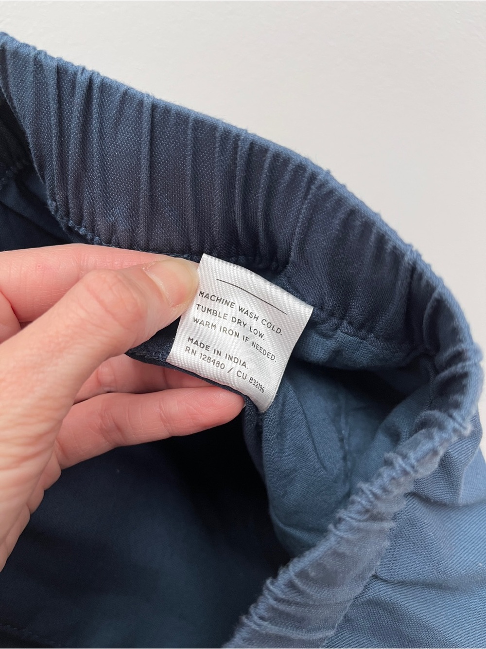 Pact organic cotton daily twill pant XL french navy drawstring pockets stretch - Picture 7 of 12